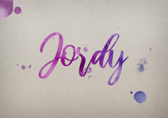 Free photo of Jordy Watercolor Name DP