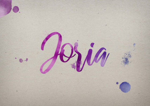 Free photo of Joria Watercolor Name DP