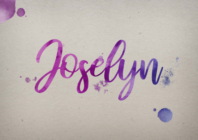 Free photo of Joselyn Watercolor Name DP