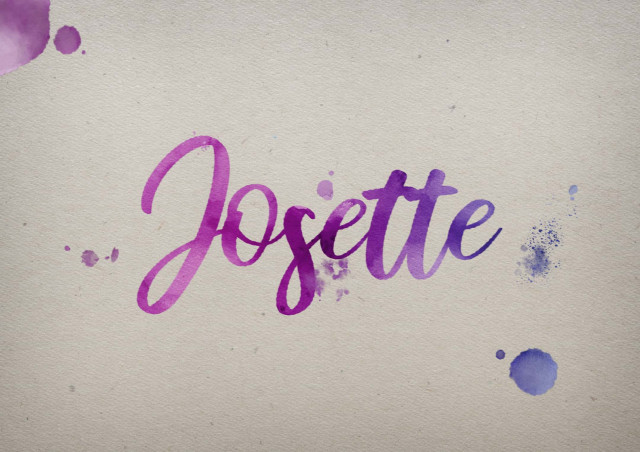 Free photo of Josette Watercolor Name DP