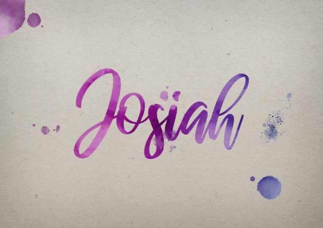 Free photo of Josiah Watercolor Name DP