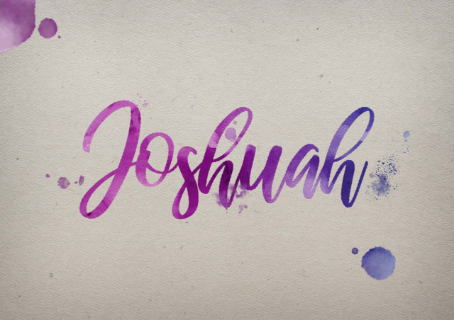 Free photo of Joshuah Watercolor Name DP