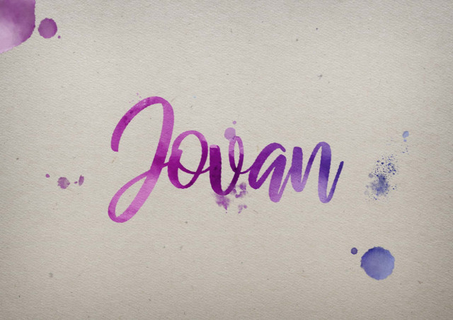 Free photo of Jovan Watercolor Name DP