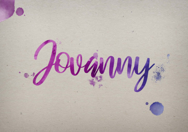 Free photo of Jovanny Watercolor Name DP