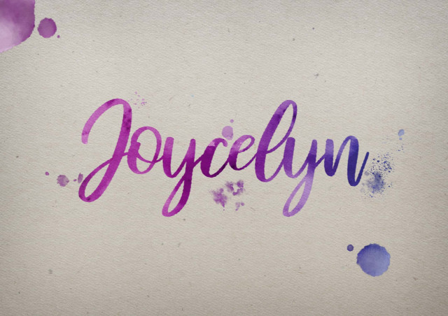 Free photo of Joycelyn Watercolor Name DP