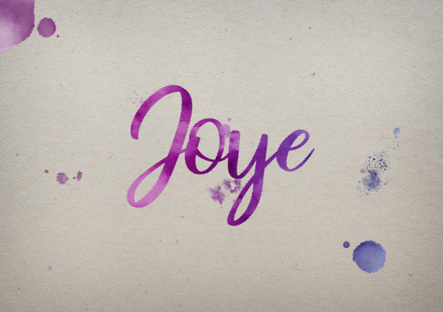 Free photo of Joye Watercolor Name DP