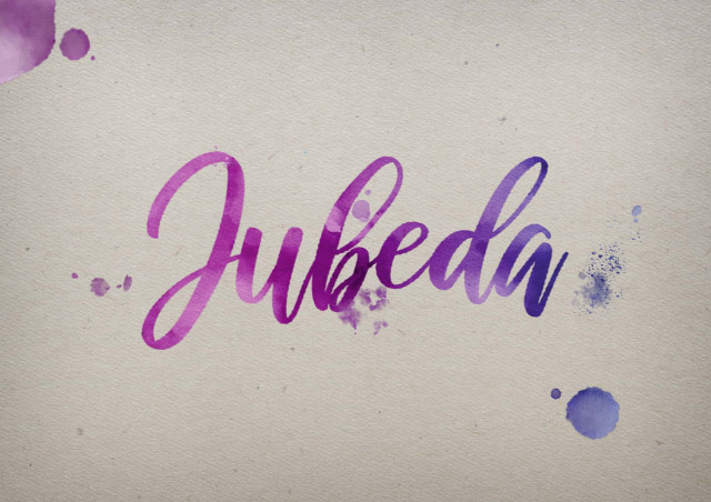 Free photo of Jubeda Watercolor Name DP