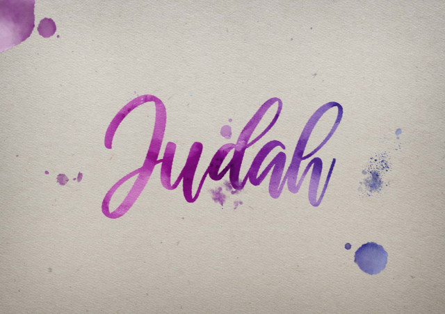 Free photo of Judah Watercolor Name DP