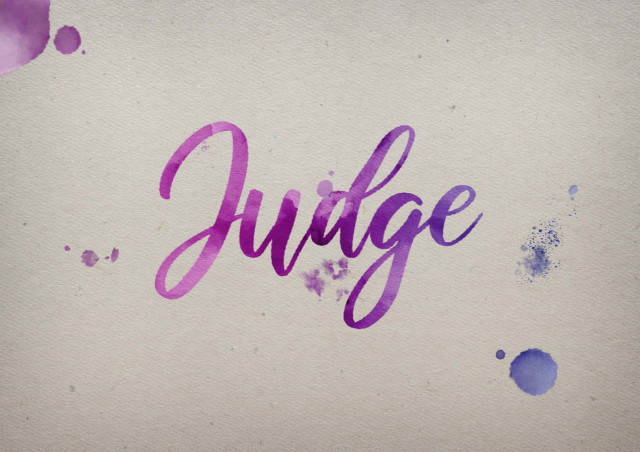 Free photo of Judge Watercolor Name DP