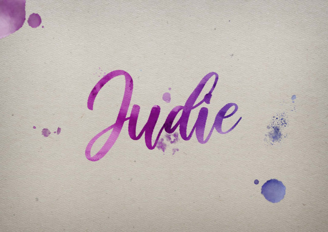 Free photo of Judie Watercolor Name DP