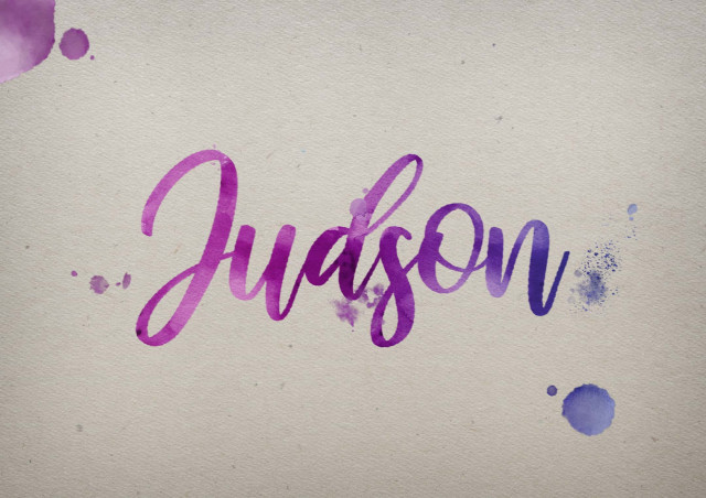 Free photo of Judson Watercolor Name DP