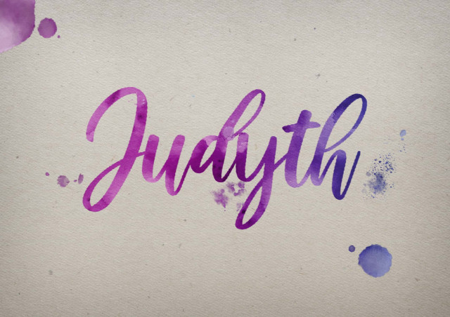 Free photo of Judyth Watercolor Name DP