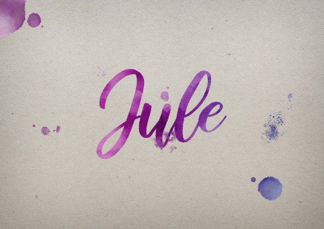 Free photo of Jule Watercolor Name DP