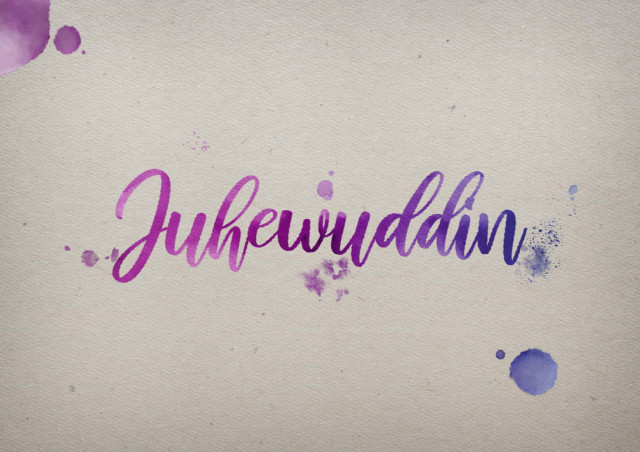 Free photo of Juhewuddin Watercolor Name DP