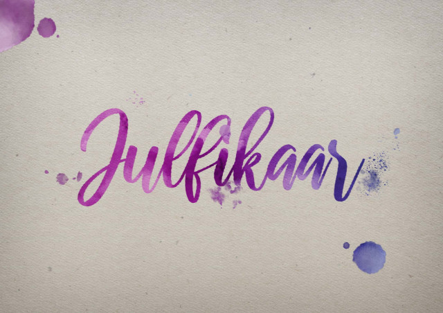 Free photo of Julfikaar Watercolor Name DP