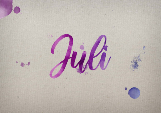 Free photo of Juli Watercolor Name DP