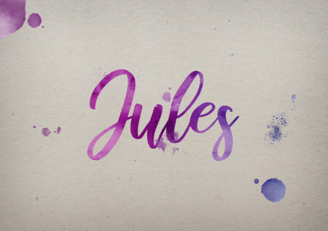 Free photo of Jules Watercolor Name DP