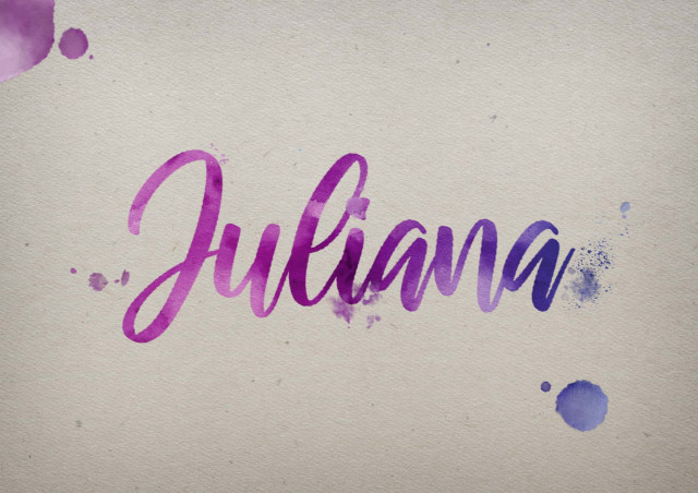 Free photo of Juliana Watercolor Name DP