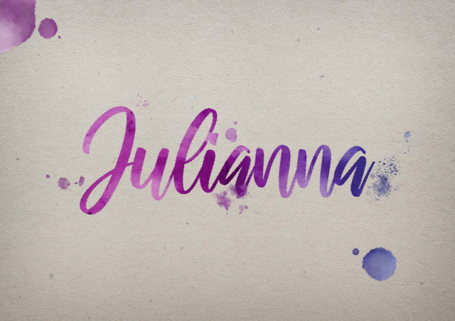 Free photo of Julianna Watercolor Name DP