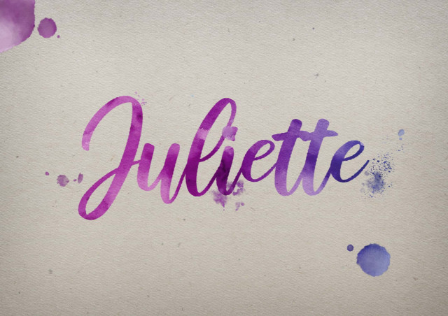 Free photo of Juliette Watercolor Name DP