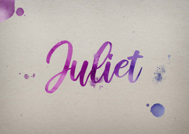 Free photo of Juliet Watercolor Name DP