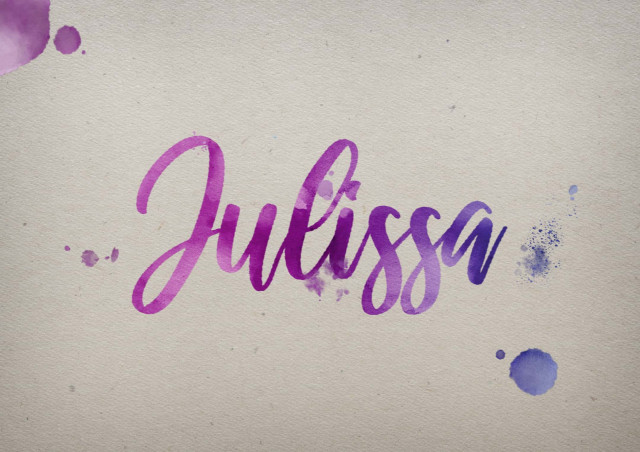 Free photo of Julissa Watercolor Name DP