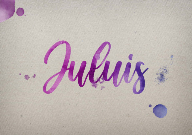 Free photo of Juluis Watercolor Name DP