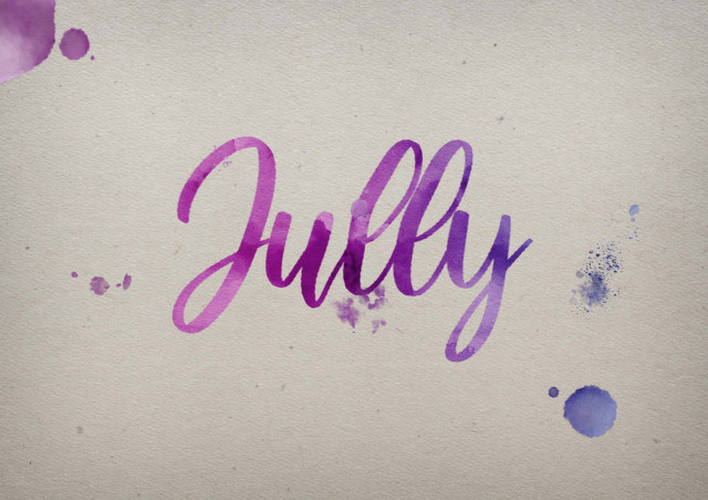 Free photo of Jully Watercolor Name DP