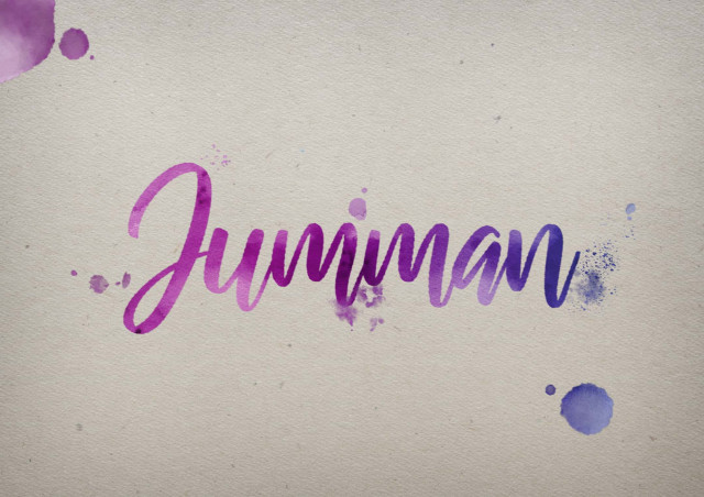 Free photo of Jumman Watercolor Name DP