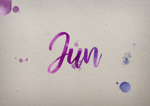 Free photo of Jun Watercolor Name DP