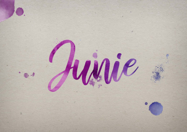 Free photo of Junie Watercolor Name DP