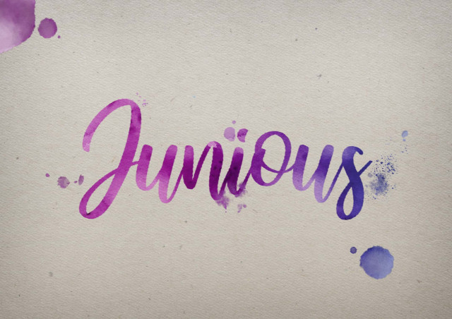 Free photo of Junious Watercolor Name DP