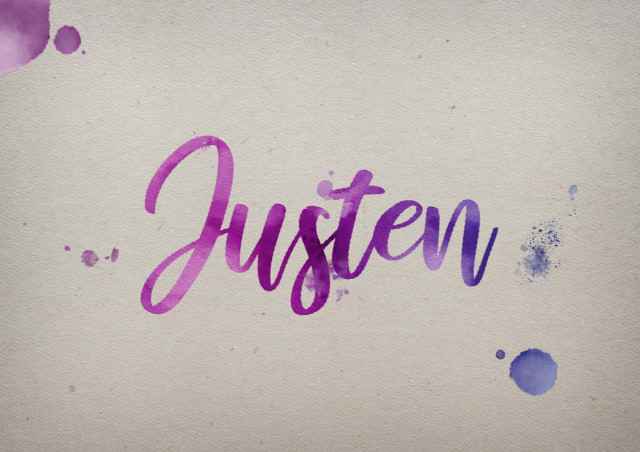 Free photo of Justen Watercolor Name DP