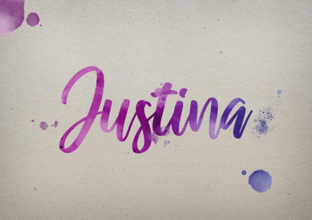 Free photo of Justina Watercolor Name DP