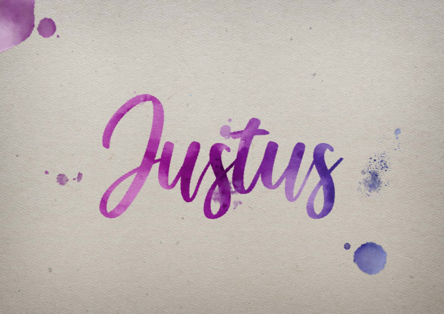 Free photo of Justus Watercolor Name DP