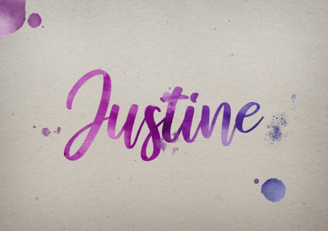 Free photo of Justine Watercolor Name DP
