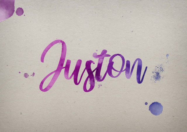 Free photo of Juston Watercolor Name DP