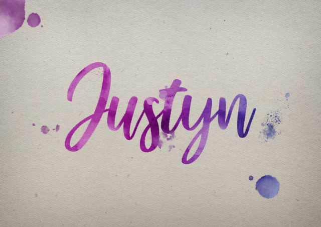 Free photo of Justyn Watercolor Name DP