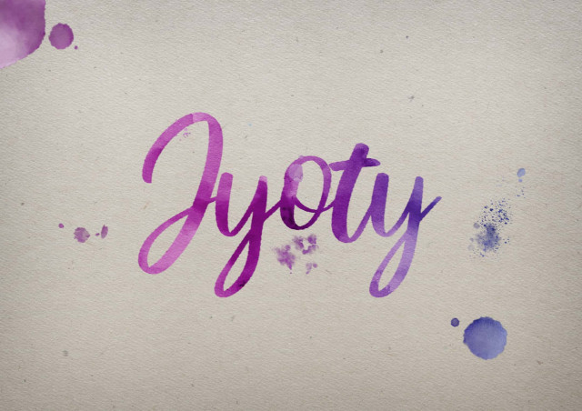 Free photo of Jyoty Watercolor Name DP