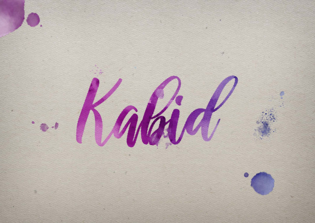 Free photo of Kabid Watercolor Name DP