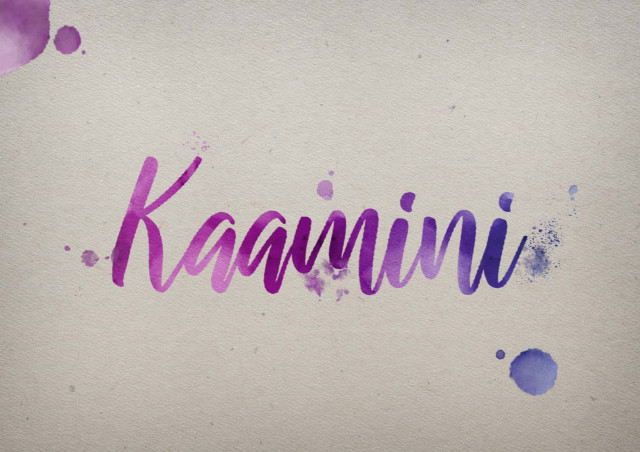 Free photo of Kaamini Watercolor Name DP
