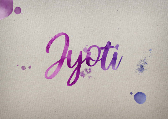 Free photo of Jyoti Watercolor Name DP