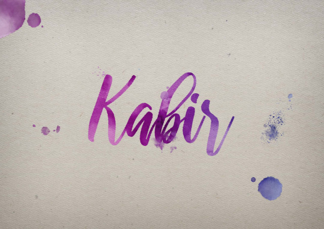 Free photo of Kabir Watercolor Name DP