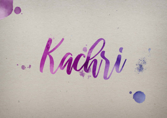 Free photo of Kachri Watercolor Name DP