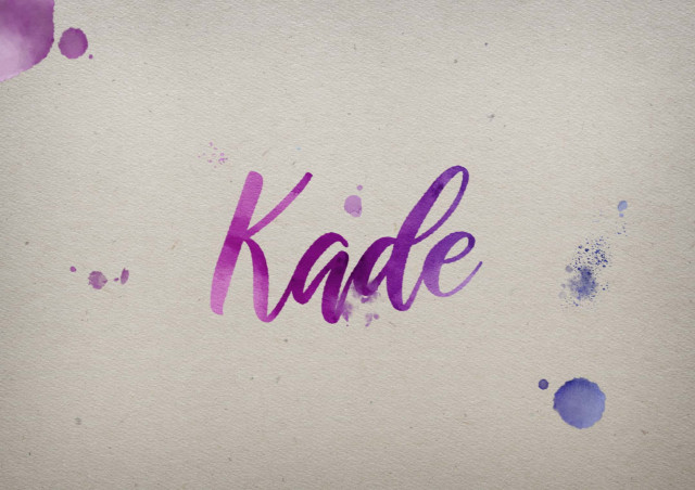 Free photo of Kade Watercolor Name DP