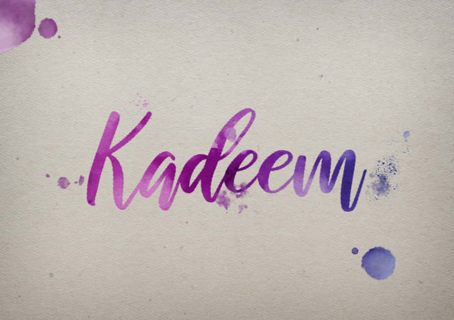 Free photo of Kadeem Watercolor Name DP