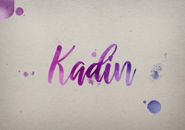 Free photo of Kadin Watercolor Name DP