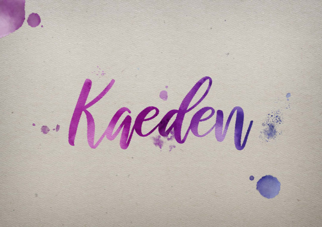 Free photo of Kaeden Watercolor Name DP