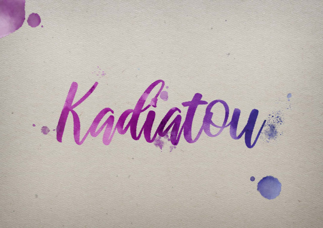 Free photo of Kadiatou Watercolor Name DP