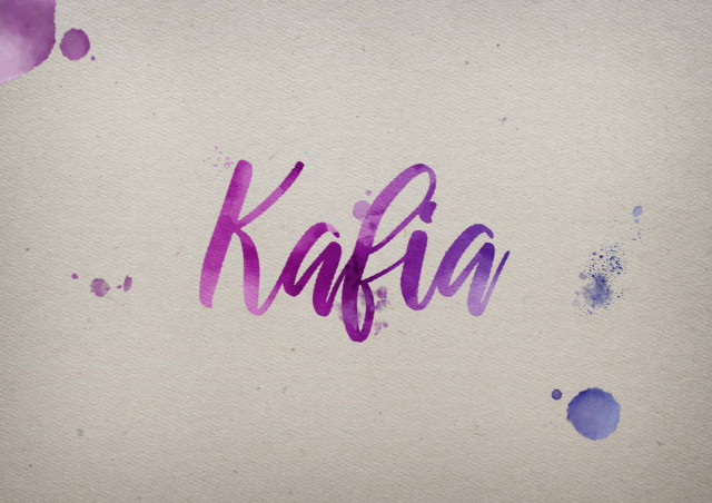 Free photo of Kafia Watercolor Name DP